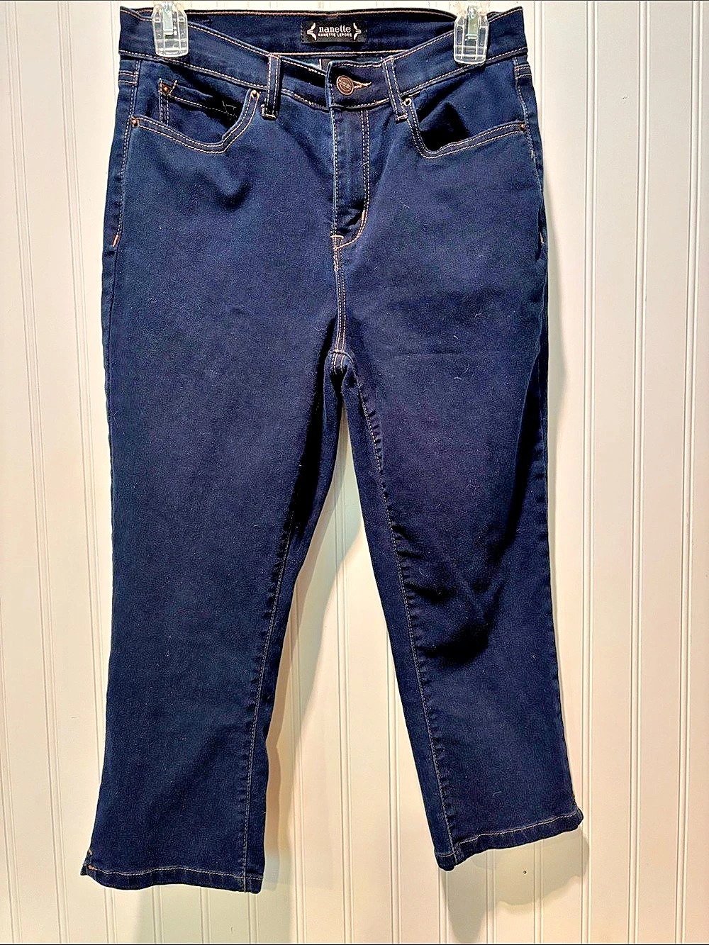 Nanette Lepore Dark Wash Belle High Rise Crop Sz 6
